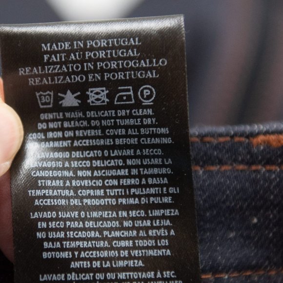 ERDEM Vina Jeans High Waist Flared Hem Buckle Belt Stretch Denim Dark Blue Sz 4 - Picture 5 of 9